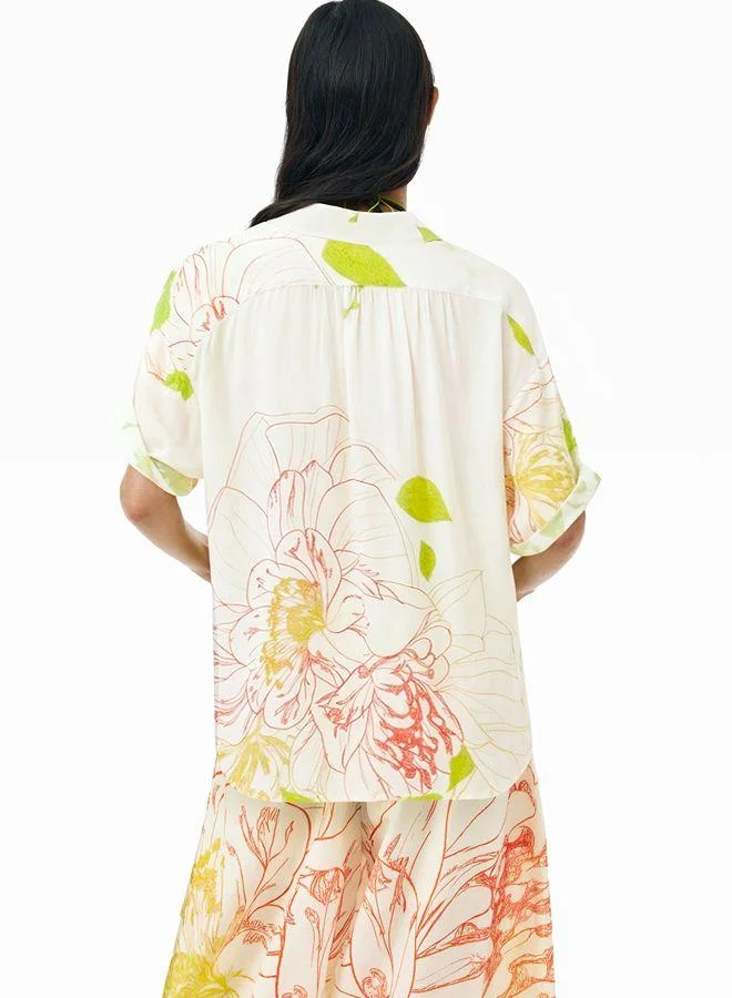 Desigual Multicolour Short-sleeved floral shirt for Women | Best Price UAE