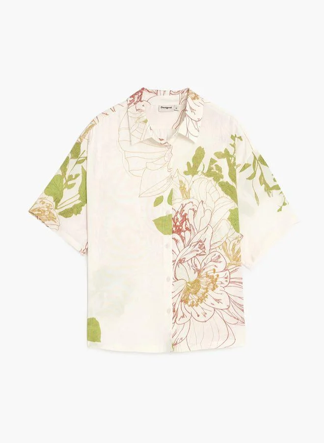 Desigual Multicolour Short-sleeved floral shirt for Women | Best Price UAE