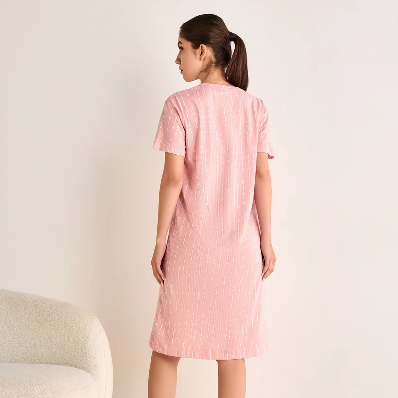 Splash FAV All-Over Printed Night Dress