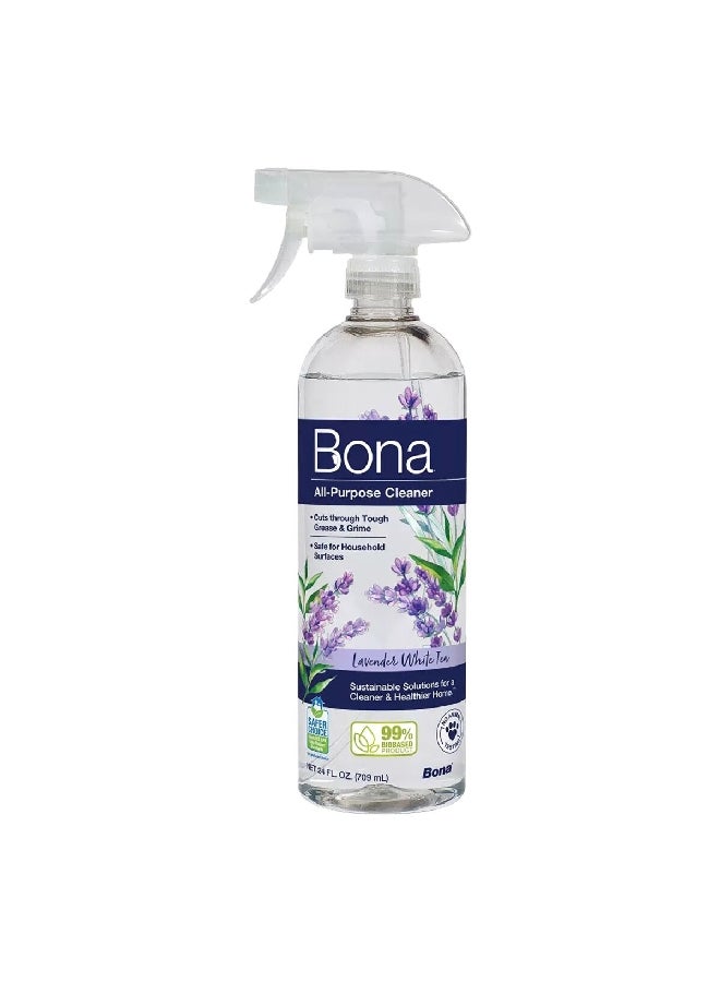 BONA Lavender White Tea Scent All Purpose Cleaner Spray Clear 709 ml WM700071002 - Image 1