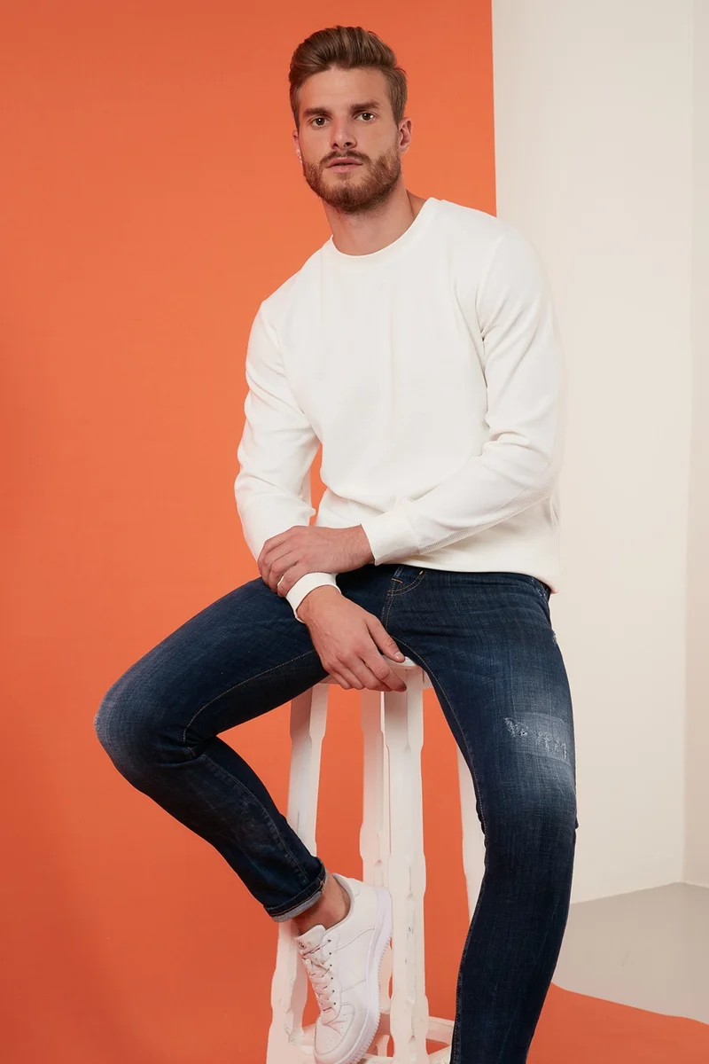 Buratti Regular Fit Crew Neck Cotton Sweat Men's Sweat 5905313