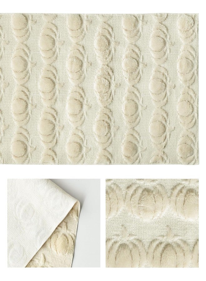Artoid Mode Beige Soft Plush Faux Fur Jacquard Pumpkins Fall Table Runner, Seasonal Autumn Kitchen Dining Table Decoration for Home Party Decor 13x72 Inch - Image 4