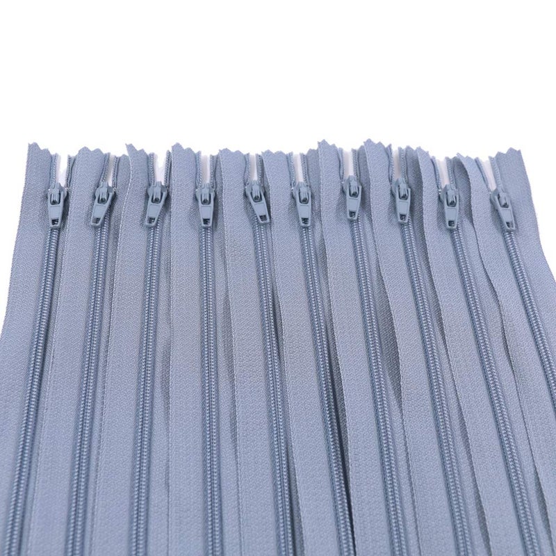 Renashed 60Pcs 12Inch Nylon Coil Zippers for Tailor Sewer Sewing Craft Crafters Specia Gray - Image 3