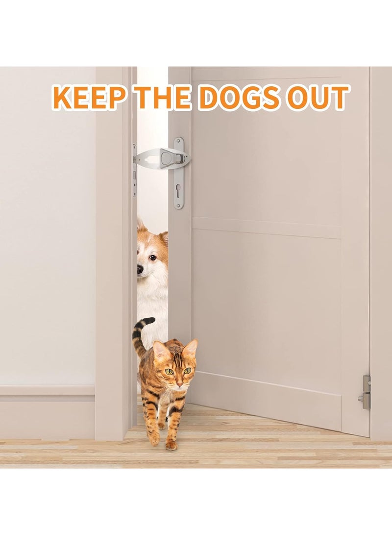 INSIJAM 2 Pack Cat Door Latch with Stabilizer 5 Sizes Adjustable Cat Door Holder Latch to Keep Dog Out of Litter Boxes and Food Economical Alternative of Pet Gates and Interior Cat Door - Image 2