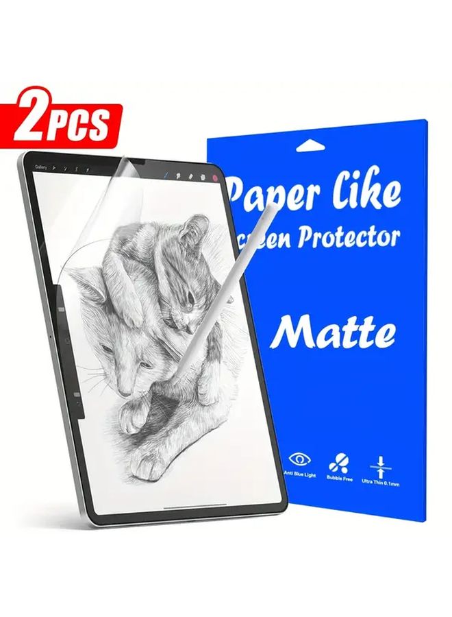 2-Pack Matte Paper Screen Protector For Ipad 11 2025 Scratch Resistant Easy Install - Image 1