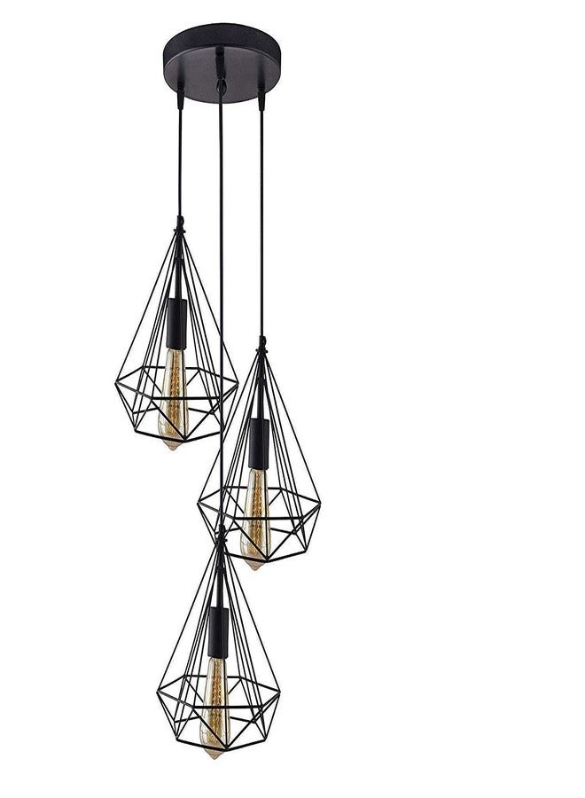 Groeien newflex_06_New Diamond Shape Hanging Light with Drading Cord (Black) - Image 1