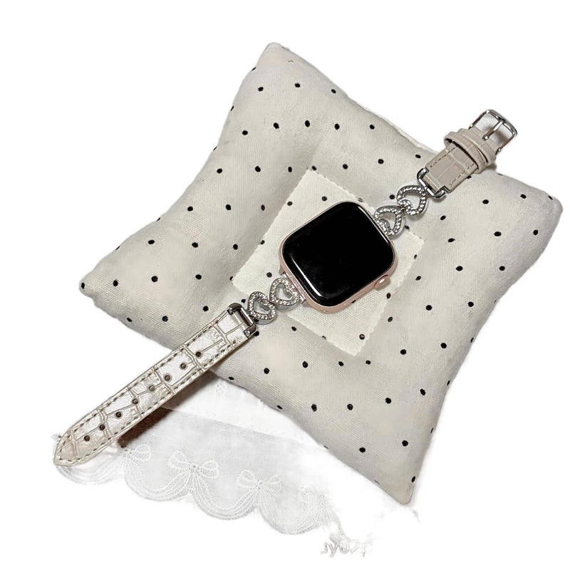 Leather Smartwatch Band for daily smartwatch wear and replacement strap White Travel Use Outdoor Use Portable Use Routine Use Personal Use Indoor - Image 5