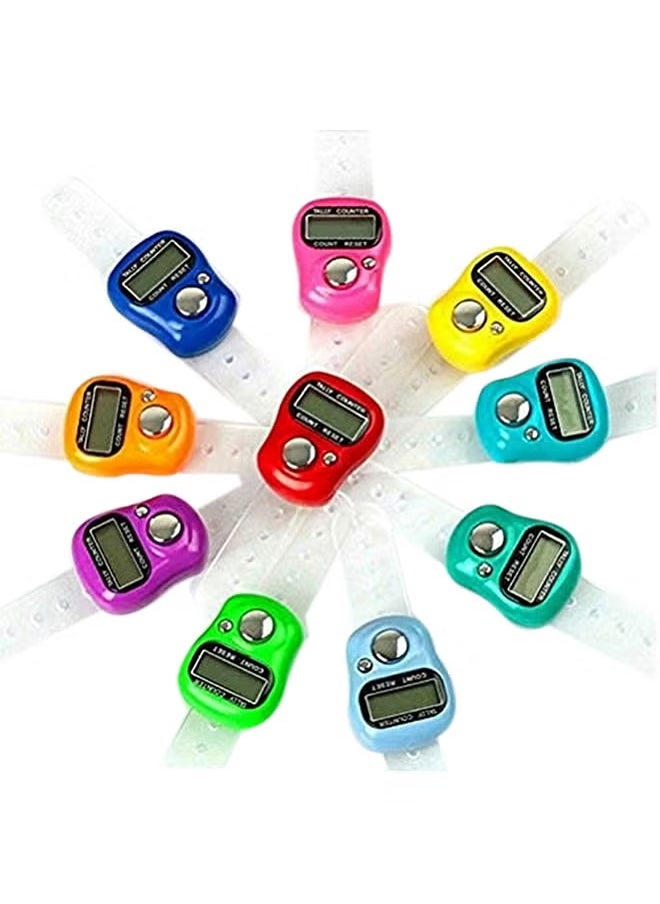 Generic 6 Piece LCD Digital Display Electronic Tasbeeh Ring for Islamic Finger Multicolor Counter Ring Digital Counter can be manually reset  - Image 4