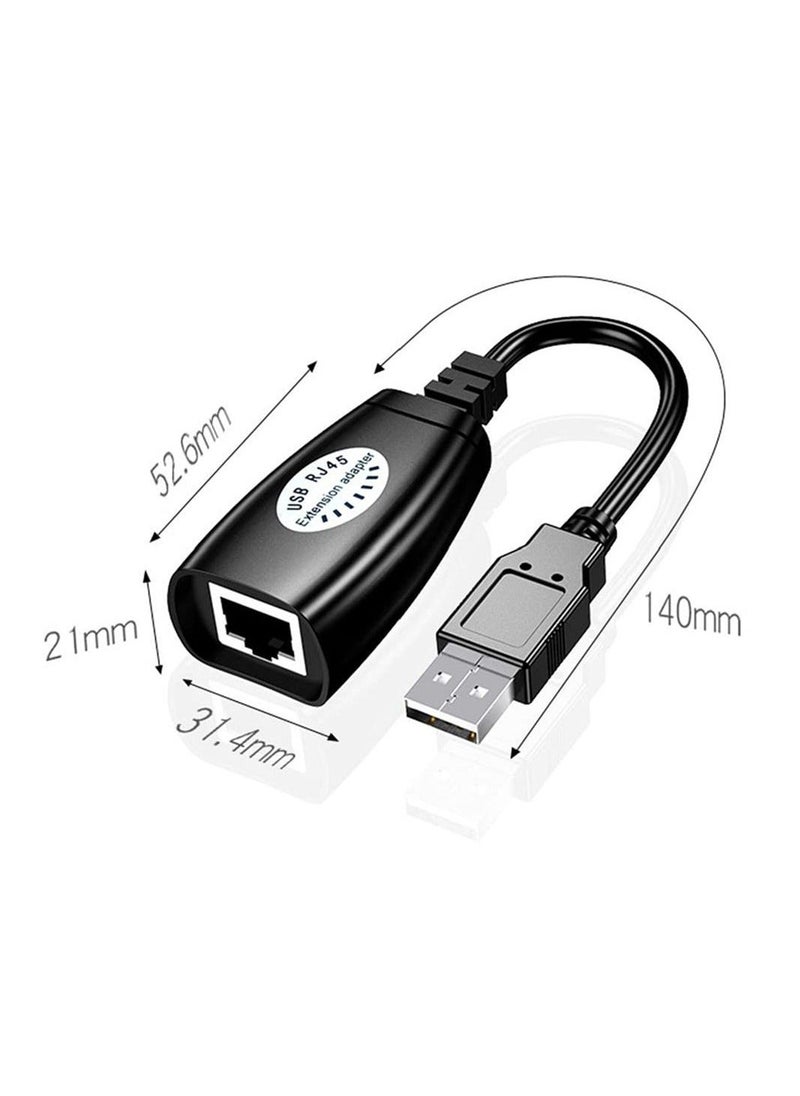 Y&D - USB Extender Over RJ45 Cat 6/5/5e Adapter, Ethernet Splitter to Extension UP 50m/164ft, Compatible with Computers, Mobile Phones, Mice, Keyboards, U Disks, Printers, Cameras - Image 1