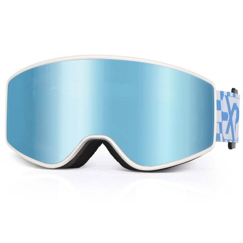 EXP VISION Kids Ski/Snowboard Goggles, Child Snow Goggles Over Glasses for Boys Girls Toddler Age 4-14 (Kids Ski Goggles-Dream Blue) - Image 1