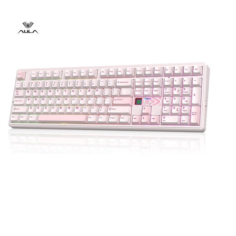 Aula F108 Pro V2 Mechanical Gaming Keyboard, Tri-Mode, 100% Layout, RGB Backlight, Hot-Swap Keycaps, for PC Esports - Image 2