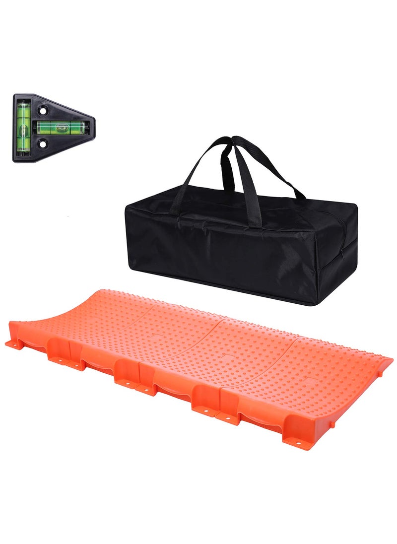 Homeon Wheels Homeon Wheels Tire Saver Ramps AntiSlip Pads Design Car Tire Wheel Ramps for Flat Spot and Flat Tire Prevention Tire Savers for Storage Carrying Bag Easy to Store 4 Pack WH500L Red T Level 