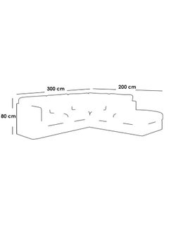 Al Home 4 Seater L-shape Sofa velvet 200x300x80 Cm - White  - Image 2