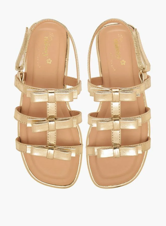 Little Missy Girls Hook & Loop Flat Sandals