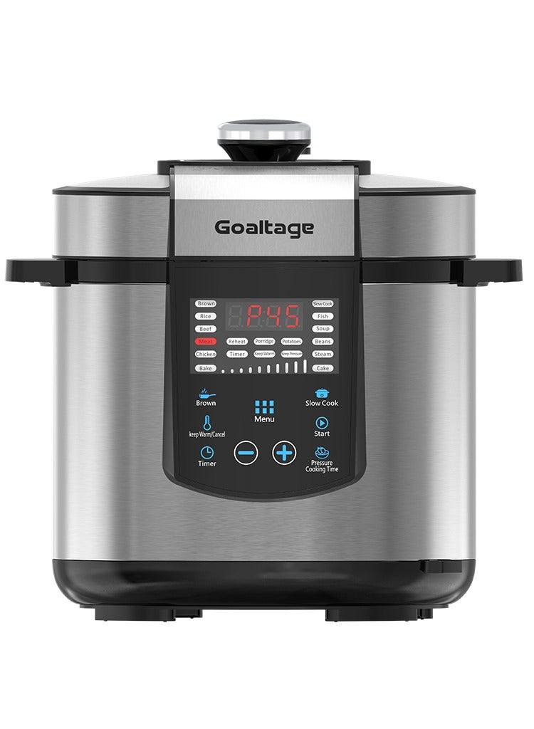 Goaltage CulinaryPro 1000W Multi-Cooker & 18 Built-In Presets, Adjustable Timer, 6L Capacity - Image 2