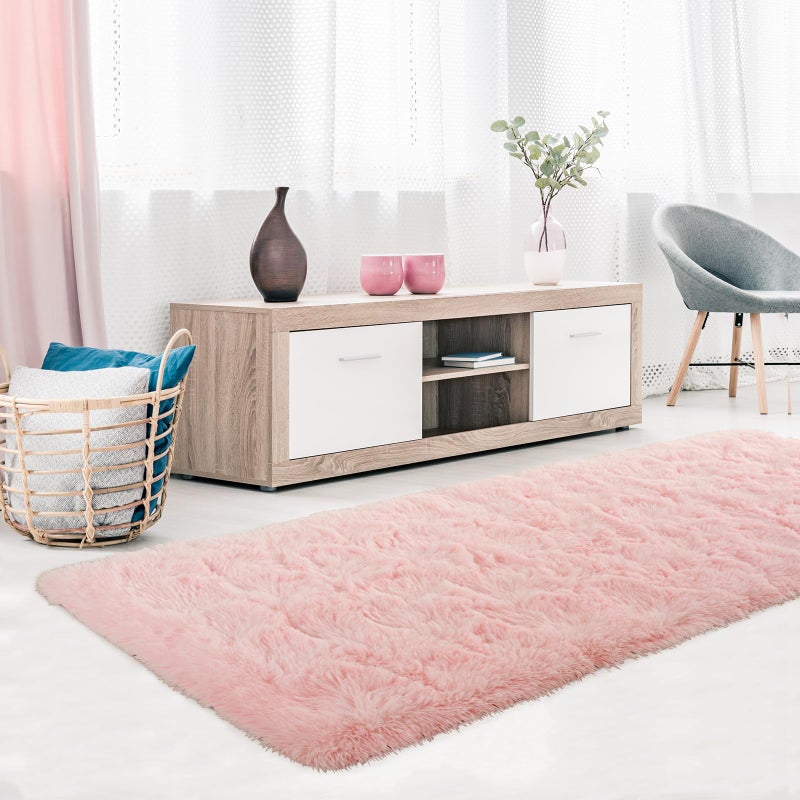 Terrug Tergipluffy Runner Brug for Bedroom Room 2x6 Pink Area Pruck سجادة قابلة للغسل - Image 4