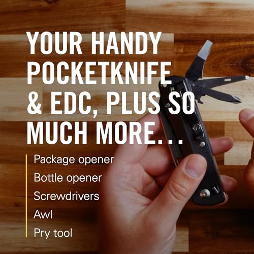LEATHERMAN, FREE K2, Folding Pocketknife, 8-in-1 Multi-tool for Everyday Carry (EDC), Home & Outdoors, Made in USA, Silver (K2X with Serrated Blade) - Image 2