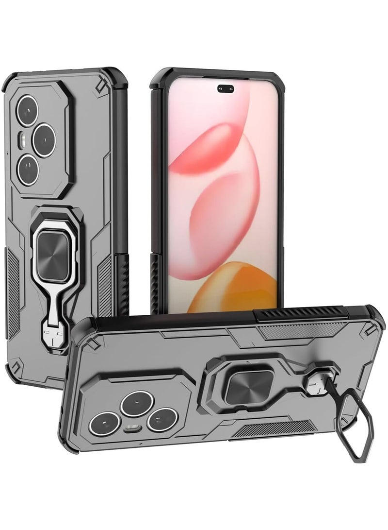 General Case Compatible with Honor 400 Pro 5G Magnetic Case with Metal Ring Holder Non-slip and Air Cushion Protective Cover for Honor 400 Pro  - Image 1