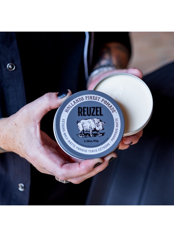 Reuzel Extreme Hold Matte Pomade - 3.38oz/95g - Image 3