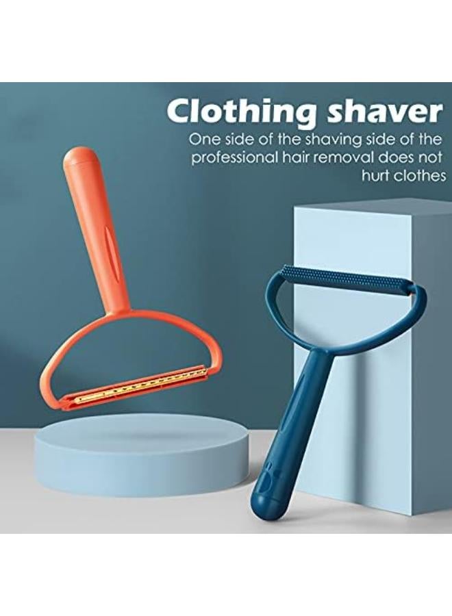 Glumes Portable Lint Remover, Lint Roller, Manual Double Sided Clothes Fuzz Shaver, Reusable Lint Cleaner For Removing Dust Pet Hair From Carpet, Clothing And Furniture 1 Pack (Blue) - Image 3
