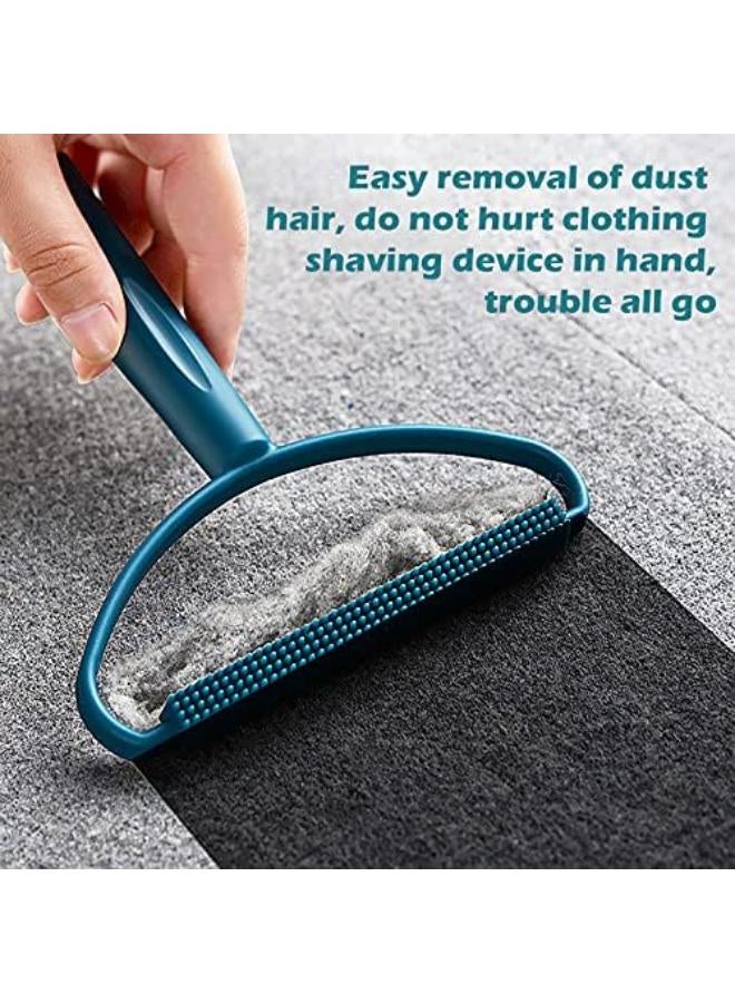 Glumes Portable Lint Remover, Lint Roller, Manual Double Sided Clothes Fuzz Shaver, Reusable Lint Cleaner For Removing Dust Pet Hair From Carpet, Clothing And Furniture 1 Pack (Blue) - Image 2