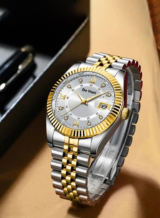 دي فاني ساعة يد للرجال من دي فاني ستانلس ستيل أنالوج بعقارب - Image 4