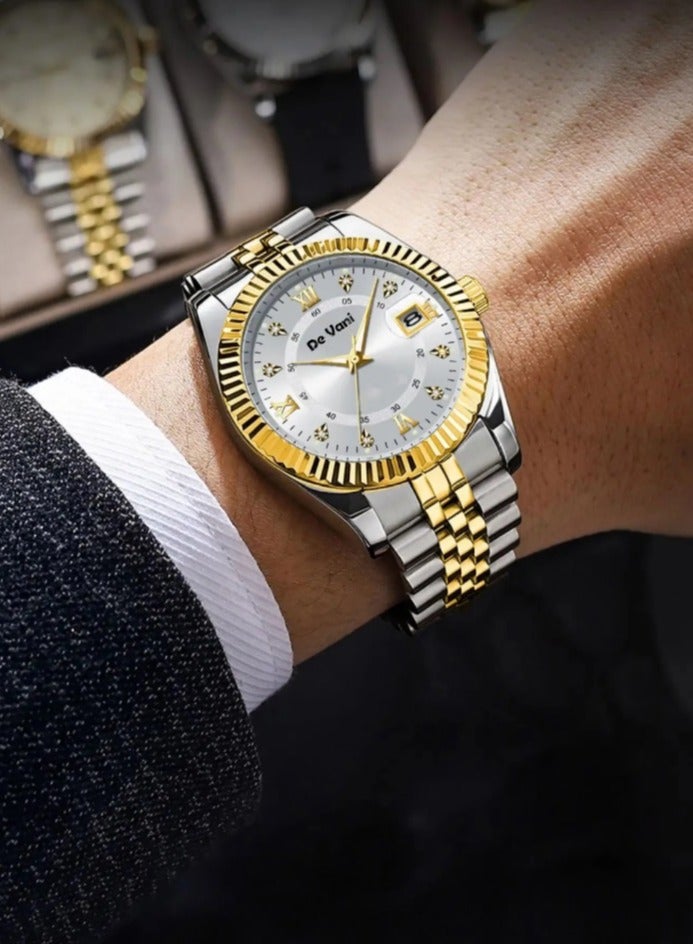 دي فاني ساعة يد للرجال من دي فاني ستانلس ستيل أنالوج بعقارب - Image 3