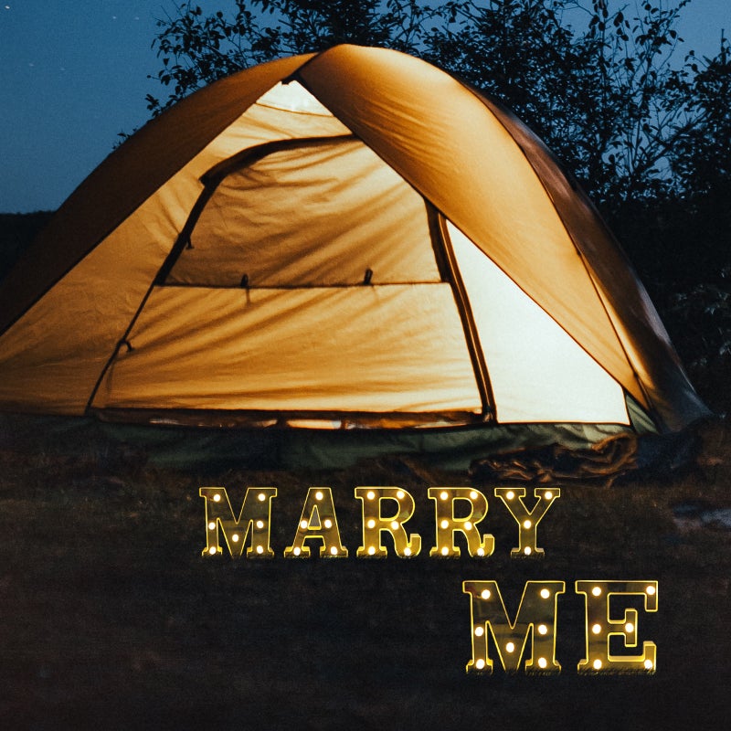 1 Set of MARRY ME Letter Design Lamp Wedding Proposal Decoration Lamp - Image 3