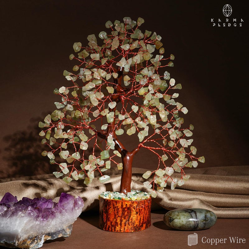 KARMAPLEDGE Crystal Tree of Life Green Aventurine Healing Crystal Trees for Home & Office Decoration  Handmade Bonsai Trees for Positive Energy  Money  Good Luck  Christmas Decor  Birthday Gifts for Women  Mom - Image 5