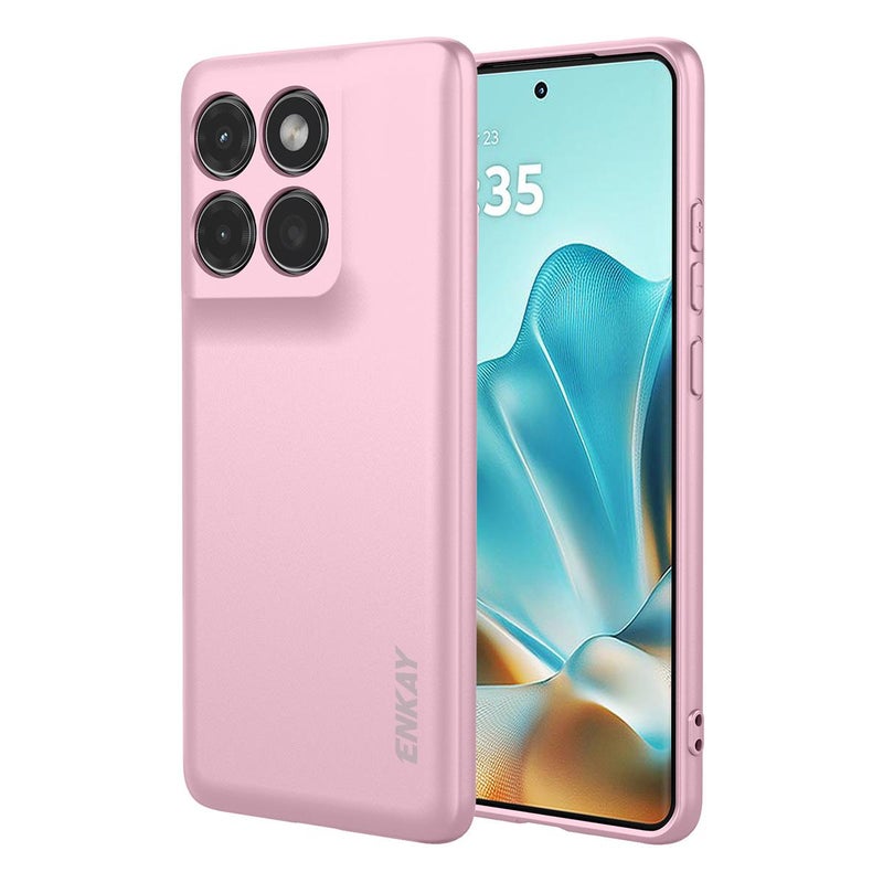 ENKAY For Motorola Edge 60 / Edge 60 Fusion 5G Liquid Silicone Soft Shockproof Phone Case(Pink) - Image 1