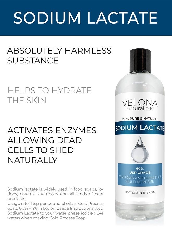 velona Sodium Lactate 60% - 8 oz | USP Grade Natural Preservative | for Soap Making & Lotions | Harder Bar of Soap, pH Regulator, Glycerin Substitute, Provides and Keep Moisture - Image 3