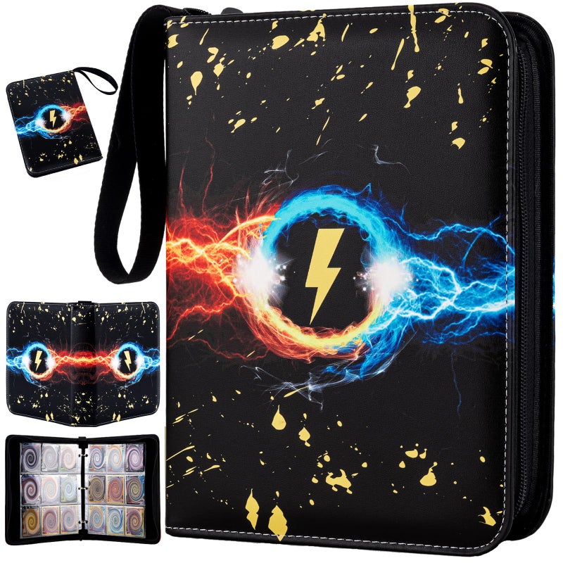 Jravkfi Card Binder 900 Pockets Card Holder Album With 50 Removable Sleeves For Standard Size Cards 9 Pocket Tcg Trading Card Binder Display Storage Carrying Case - Image 1