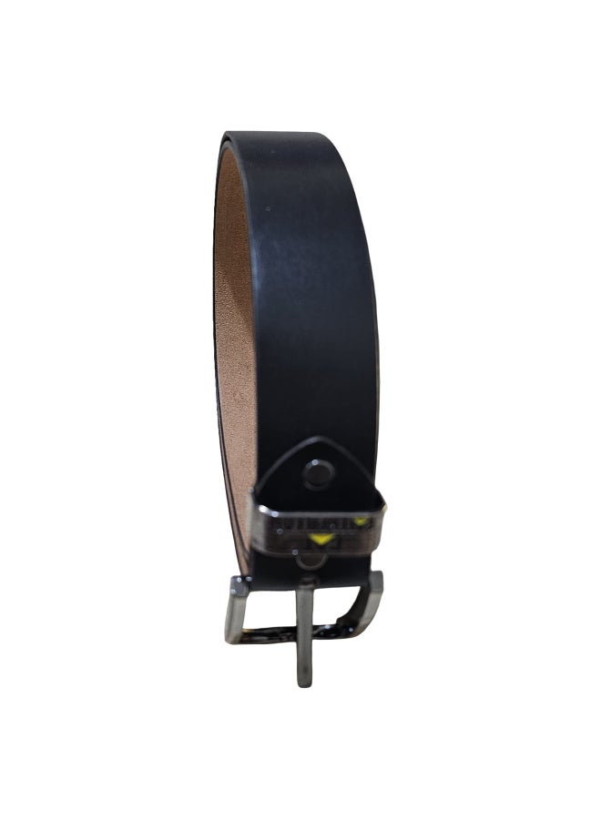 CAT Men's Handmade Genuine Leather Belt, Made in India, Black - Image 4