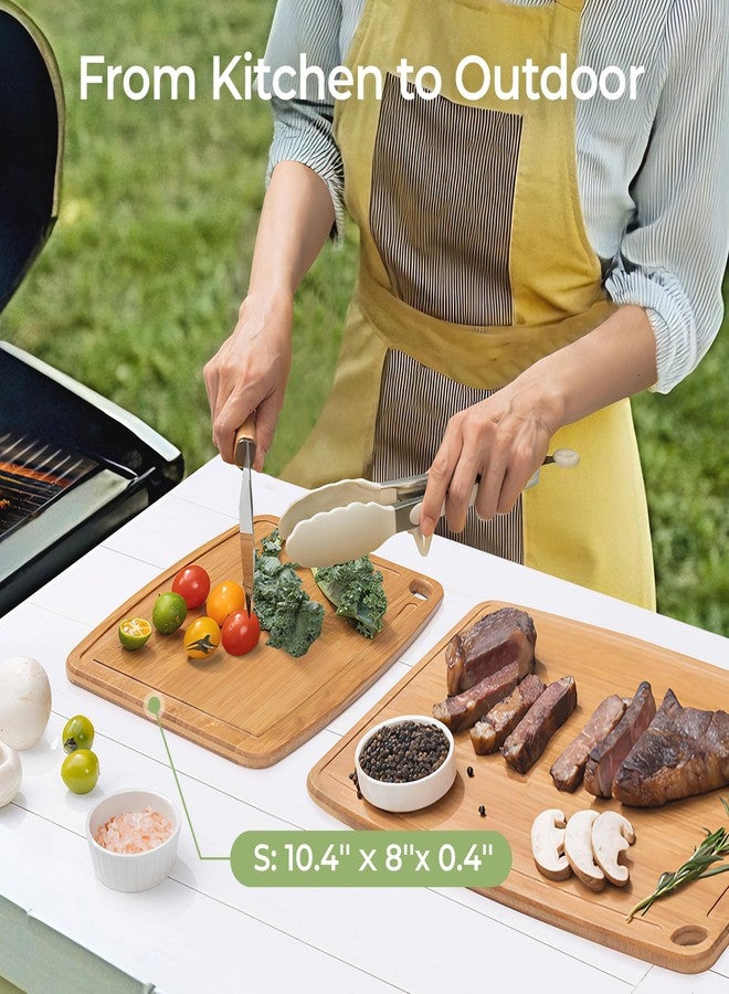 Keechee Dishwasher Safe Carbonized Bamboo Wood Cutting Boards for Kitchen with Juice Groove, Wooden Charcuterie & Chopping for Fruit, Vegetables & Cheese, Durable, Lightweight, Water-Resistant - Image 5
