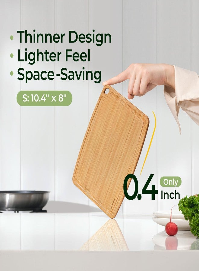 Keechee Dishwasher Safe Carbonized Bamboo Wood Cutting Boards for Kitchen with Juice Groove, Wooden Charcuterie & Chopping for Fruit, Vegetables & Cheese, Durable, Lightweight, Water-Resistant - Image 3