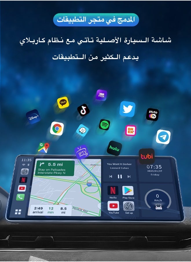 Carlinkit - Led CarPlay Android 13 4+64GB/8+128GB smart systems ai Box QCM 6225 4g 64g wireless Android Auto CarPlay Youtube Netflix tv box for 98% car GMC Mazda Camry Hyundai Audi - Image 1