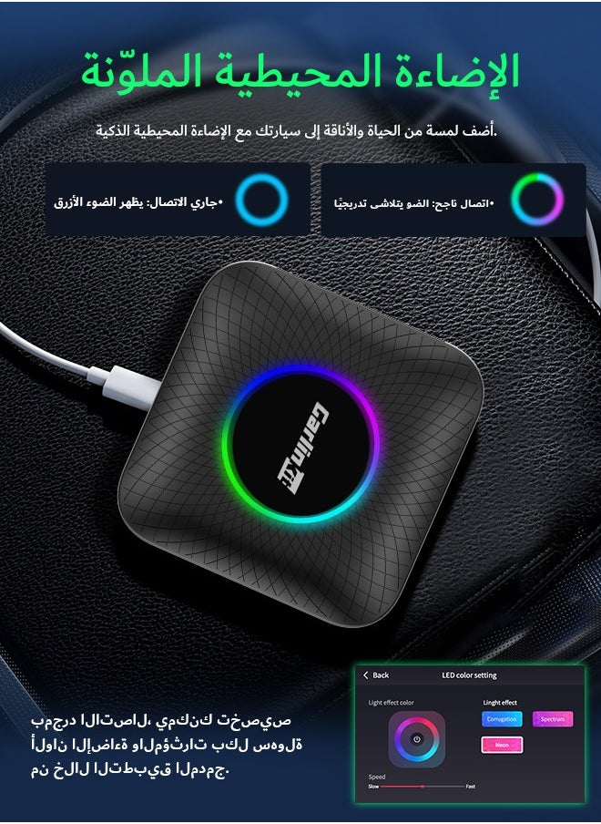 Carlinkit - Led CarPlay Android 13 4+64GB/8+128GB smart systems ai Box QCM 6225 4g 64g wireless Android Auto CarPlay Youtube Netflix tv box for 98% car GMC Mazda Camry Hyundai Audi - Image 1