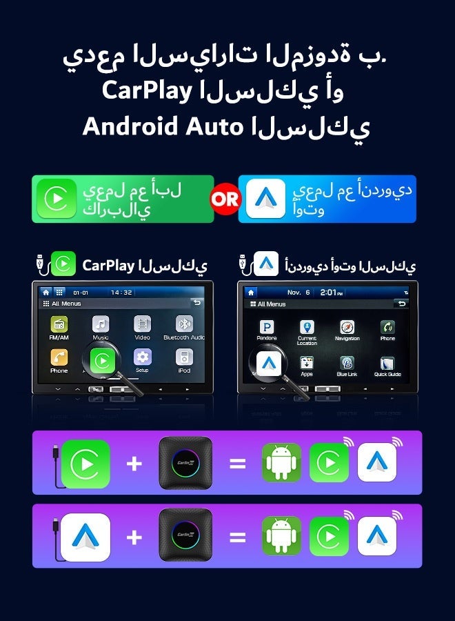 كار لينكيت كارلينكيت ليد كاربلاي أندرويد 13 4 + 64 جيجابايت/8 + 128 جيجابايت أنظمة ذكية منظمة العفو الدولية صندوق كسم 6225 لاسلكي أندرويد السيارات اللاسلكية كاربلاي يوتيوب نيتفليكس صندوق التلفزيون 4 جرام لت ل 98% سيارات مازدا كامري هيونداي أودي - Image 2