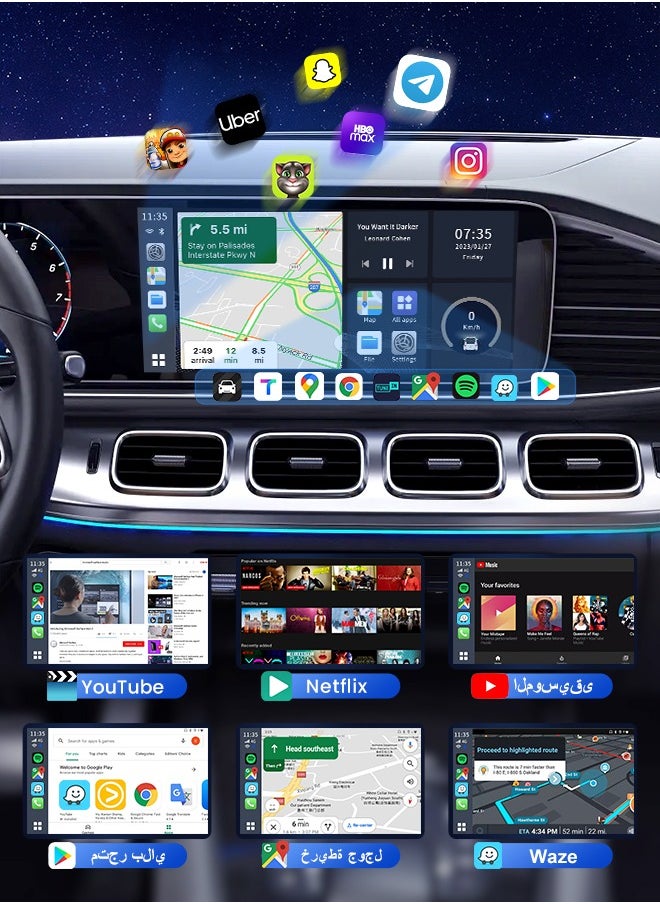 Led CarPlay Android 13 4+64GB/8+128GB smart systems ai Box QCM 6225 4g 64g wireless Android Auto CarPlay Youtube Netflix tv box for 98% car GMC Mazda Camry Hyundai Audi - pzsku/Z891D0581C939C62F1C31Z/45/_/1739928903/0e24ed1d-3f88-46d0-bec4-ce87653b109d