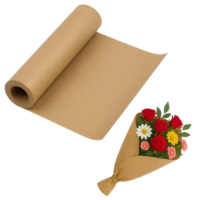 Bungbee Kraft Paper Roll for Packaging 24 Inches x 10 Meters 180 GSM Brown, Large Premium Craft Paper Roll for Packing, Bags and Wrapping - Image 1