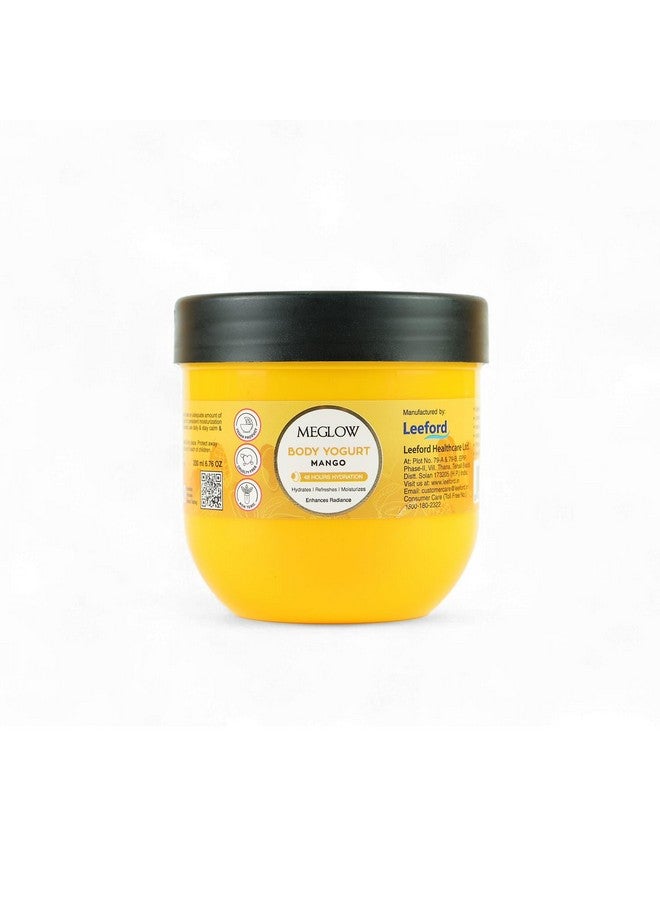 Meglow Mango Body Yogurt for Intense Hydration & Deep Nourishment | Lightweight, Non-Greasy & Fast-Absorbing | For Soft & Supple Skin- 200ml - Image 1