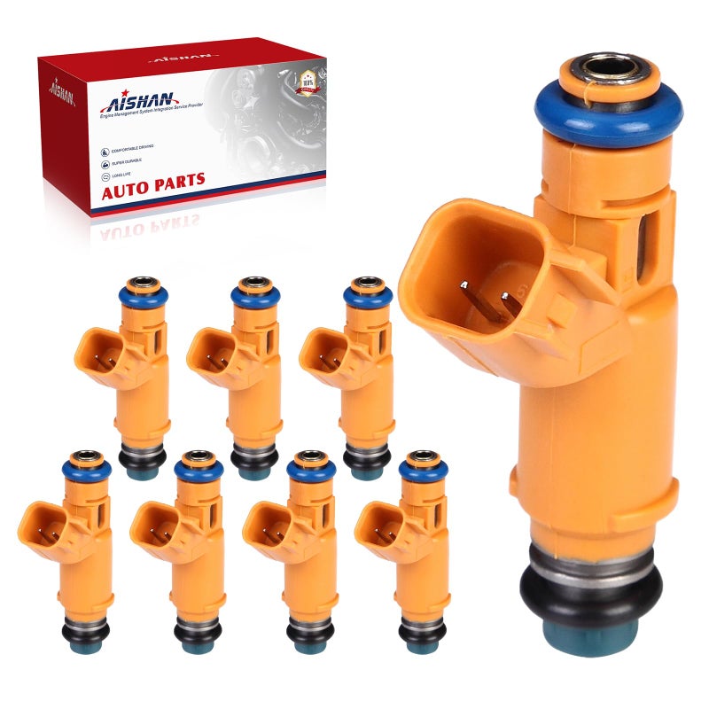 AISHAN 8PCS Fuel Injectors 12 Holes Compatible with Land Rover LR3 2005 2006 2007 2008 2009 Range Rover Sport for Jaguar XK8 Vanden Plas XJ8 SType V8 42L 44L Replace 1955004280 4526563 AJ82353 - Image 2