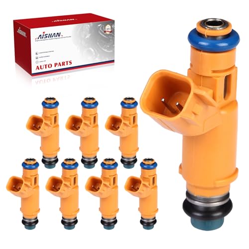 AISHAN 8PCS Fuel Injectors 12 Holes Compatible with Land Rover LR3 2005 2006 2007 2008 2009 Range Rover Sport for Jaguar XK8 Vanden Plas XJ8 SType V8 42L 44L Replace 1955004280 4526563 AJ82353 - Image 1