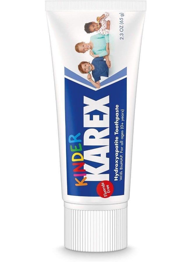 KAREX Kinder Karex Hydroxyapatite Kids Toddler Toothpaste 2.3 Ounce (Pack of 3), Fluoride Free, Safe If Accidentally Swallowed - Image 4