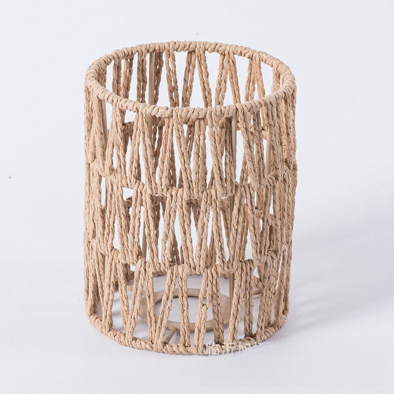Paper Rope Chandelier Lampshade Hand-woven New Chinese Homestay Restaurant Hotpot Restaurant Cafe Creative Lamps Decoration(XH23-396 with national standard light line 1 m) - Image 2