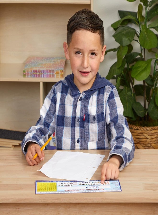 Really Good Stuff 12PK Zaner-Bloser First Grade Two-Sided Cardstock Desktop Helpers with Testing Inserts - Image 3