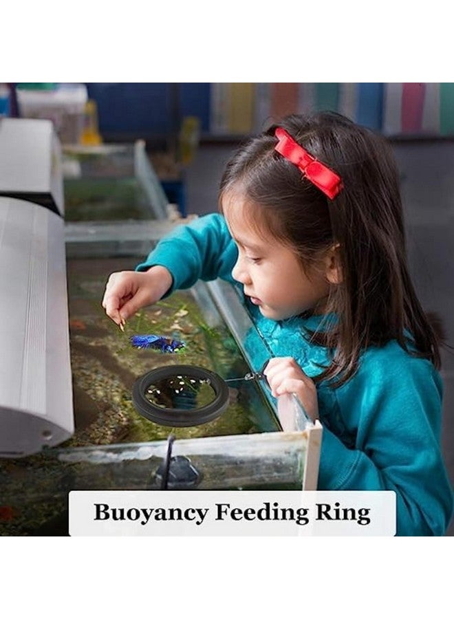 SunGrow 2 Betta Feeding Ring, Prevent Water Turbulence From Washing Food Into Filter, Practical Round Floating Food, Suitable For Guppy, Goldfish And Other Small Fish - Image 3