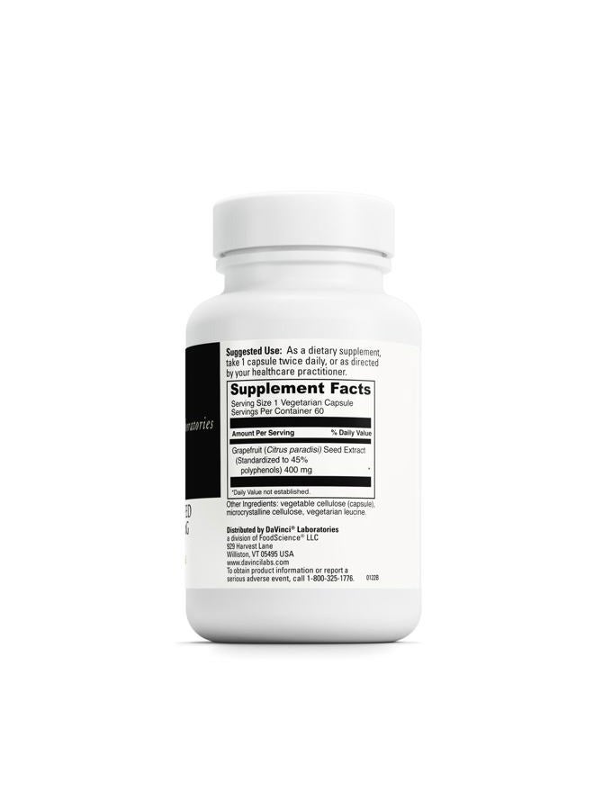 Davinci Laboratories - Grapefruit Seed Extract, Gse Supplement for Gi Issues, 60 Ct, 60 Count - Image 2