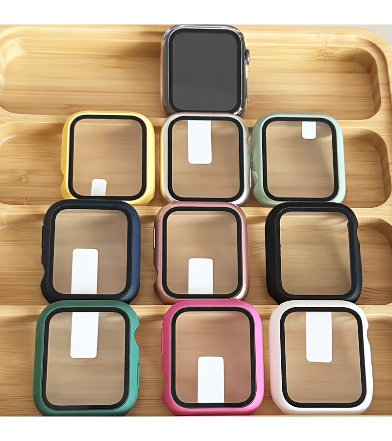 Silver 10 46mm Protective Tempered Film Case With Buttons For Apple Watch Series 10 9 8 7 6 5 4 All Models 46mm 45mm 44mm 42mm 41mm 40mm - Image 4