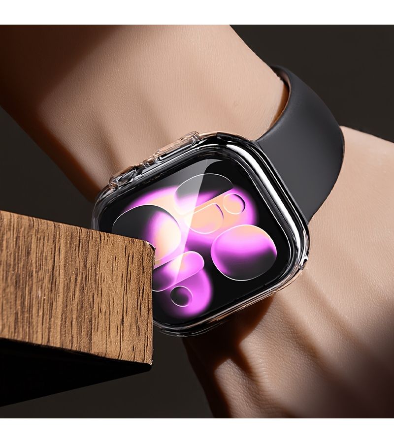 Silver 10 46mm Protective Tempered Film Case With Buttons For Apple Watch Series 10 9 8 7 6 5 4 All Models 46mm 45mm 44mm 42mm 41mm 40mm - Image 5